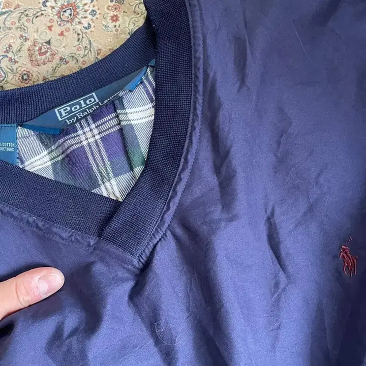 [BUNJANG] Polo Ralph Lauren Navy Warm-up Jacket / 폴로 랄프로렌 네이비 웜업 빅사이즈