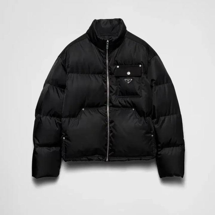 [BUNJANG] Prada Re-Nylon Cropped Down Jacket (Black, S) / (새상품)프라다 리나일론 크롭 다운 재킷 블랙 S