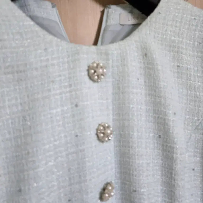 [BUNJANG] Tweed Two-Piece Dress / 라인 트위드 투피스 원피스