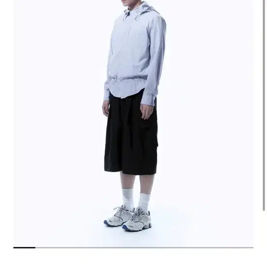 [BUNJANG] Sanakee Stripe Hood Shirts [Blue] / 산산기어 STRIPE HOOD SHIRTS [BLUE]