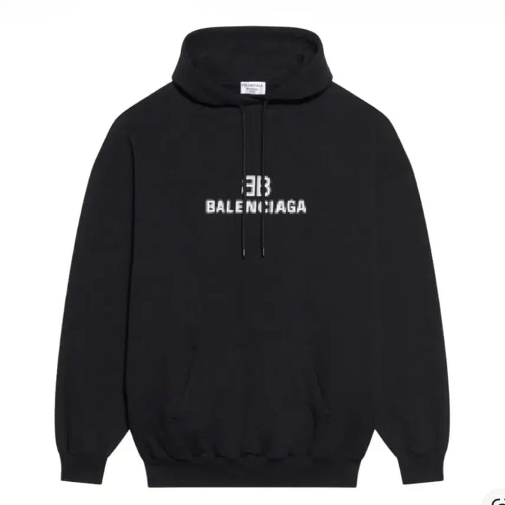 [BUNJANG] Balenciaga BB Pixel Medium Fit Hoodie Black XS / (W) 발렌시아가 BB 픽셀 미디움 핏 후드 블랙 XS 판매