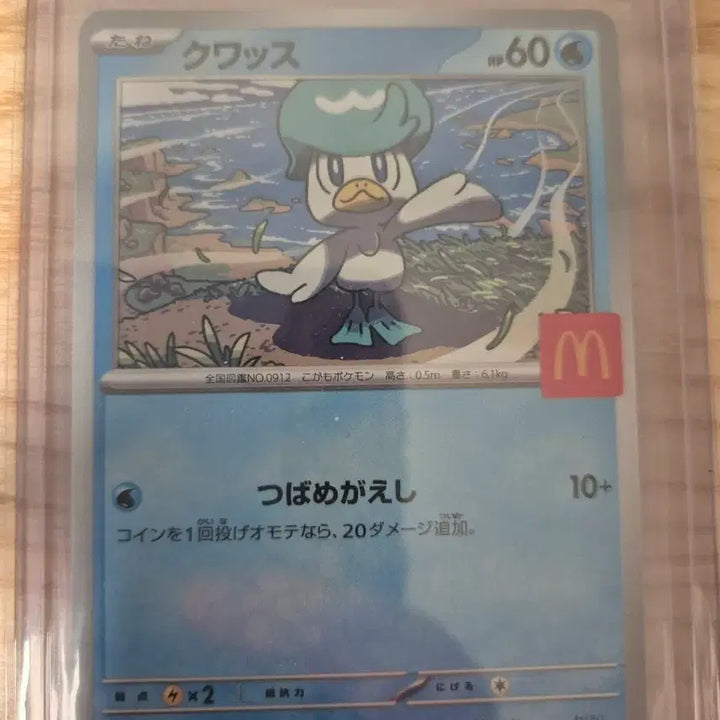 [BUNJANG] Pokemon McDonald's Promo Quaxly Card / 포켓몬 맥도날드 프로모 꾸왁스