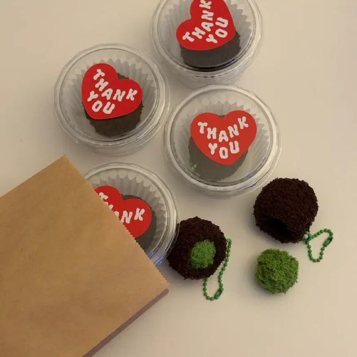 [BUNJANG] Valentine's Day Dubai Ddujjong Cookie Keyring / 두바이쫀득쿠키 두쫀쿠키링 (케이스포함)