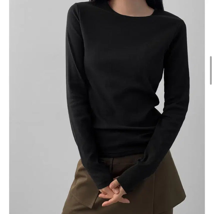 [BUNJANG] Manic Navy Ribbed T-shirt / 매니크 골지 티셔츠 네이비