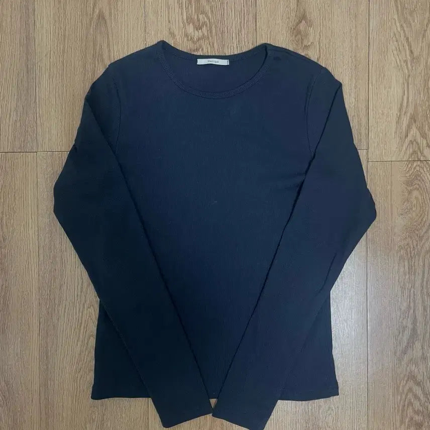 [BUNJANG] Manic Navy Ribbed T-shirt / 매니크 골지 티셔츠 네이비