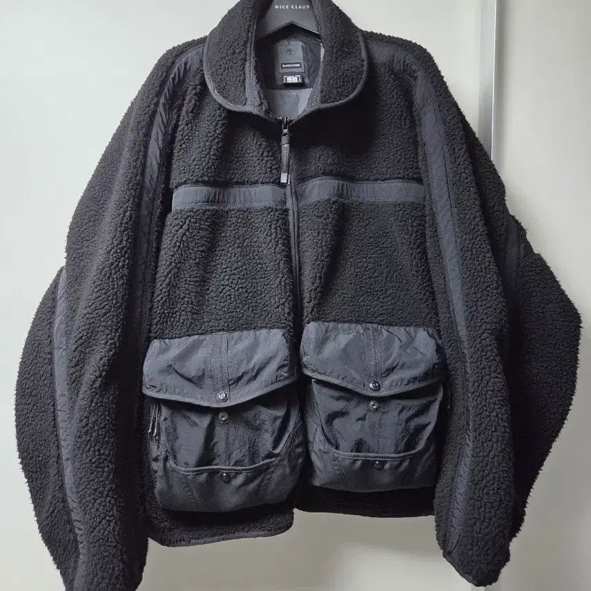 [BUNJANG] Eastlogue x Descente Fleece Jacket (Black, XL) / 최종가)이스트로그x데상트 플리스(후리스)자켓 블랙 XL사이즈 판매