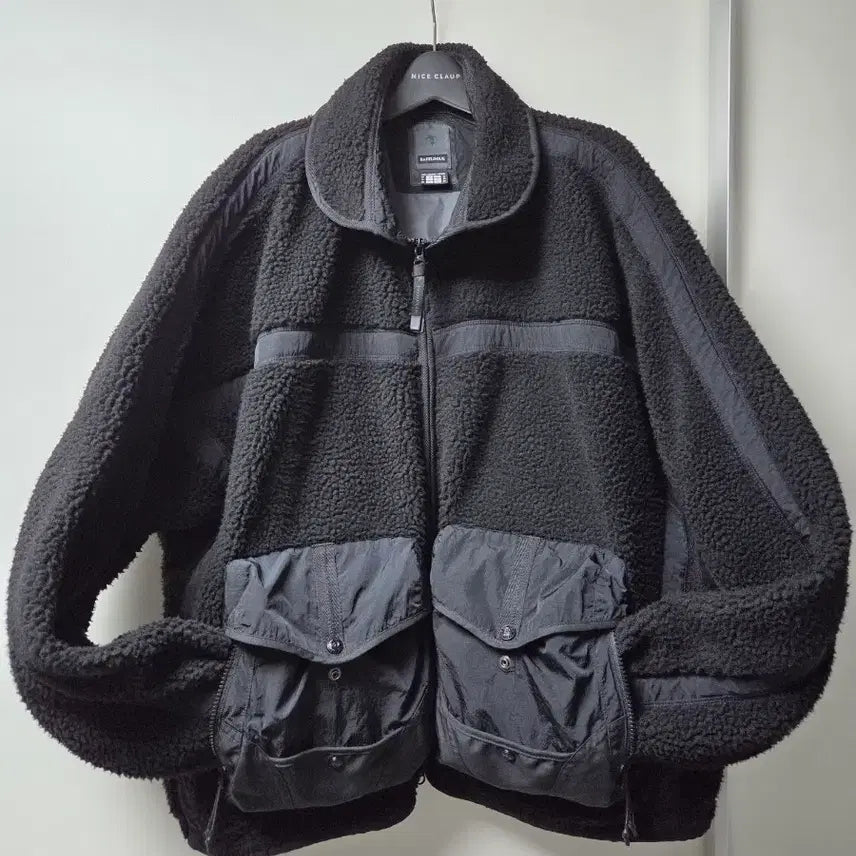 [BUNJANG] Eastlogue x Descente Fleece Jacket (Black, XL) / 최종가)이스트로그x데상트 플리스(후리스)자켓 블랙 XL사이즈 판매