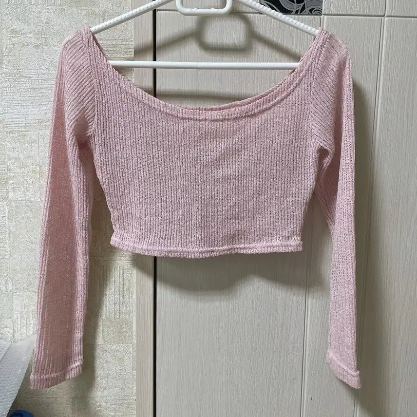 [BUNJANG] Crop Long Sleeve T-Shirt Bundle Set, Lace Wave Blouse / (5종 일괄) 크롭 긴팔 티셔츠, 레이스 물결 블라우스