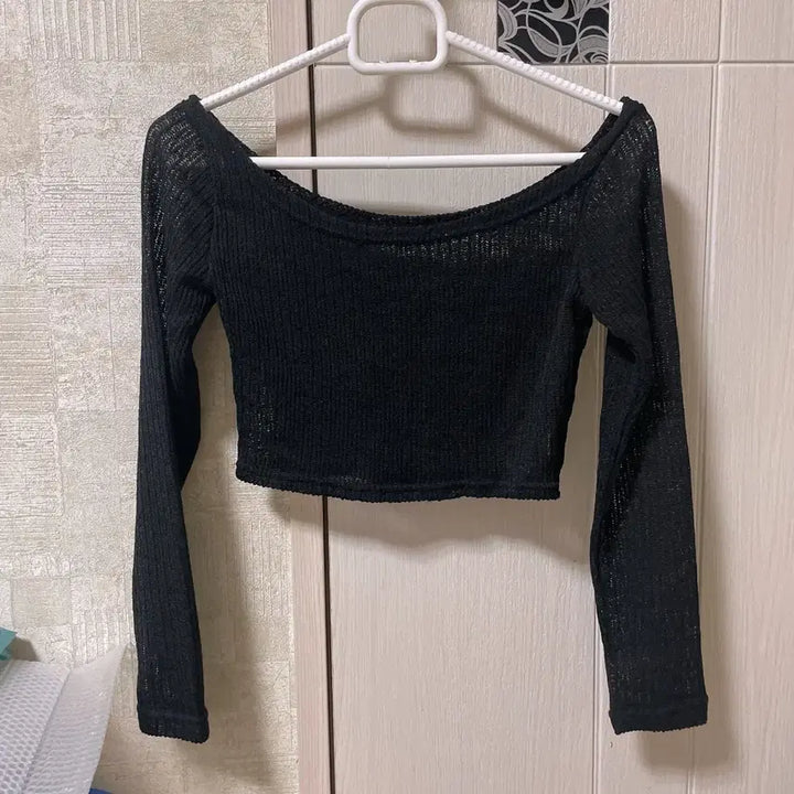 [BUNJANG] Crop Long Sleeve T-Shirt Bundle Set, Lace Wave Blouse / (5종 일괄) 크롭 긴팔 티셔츠, 레이스 물결 블라우스