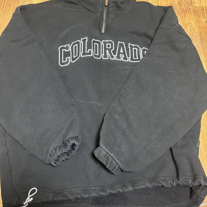 [BUNJANG] Colorado Black Half Zip-Up Sweatshirt / 콜로라도 블랙 하프집업 맨투맨