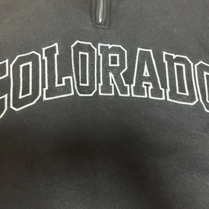 [BUNJANG] Colorado Black Half Zip-Up Sweatshirt / 콜로라도 블랙 하프집업 맨투맨