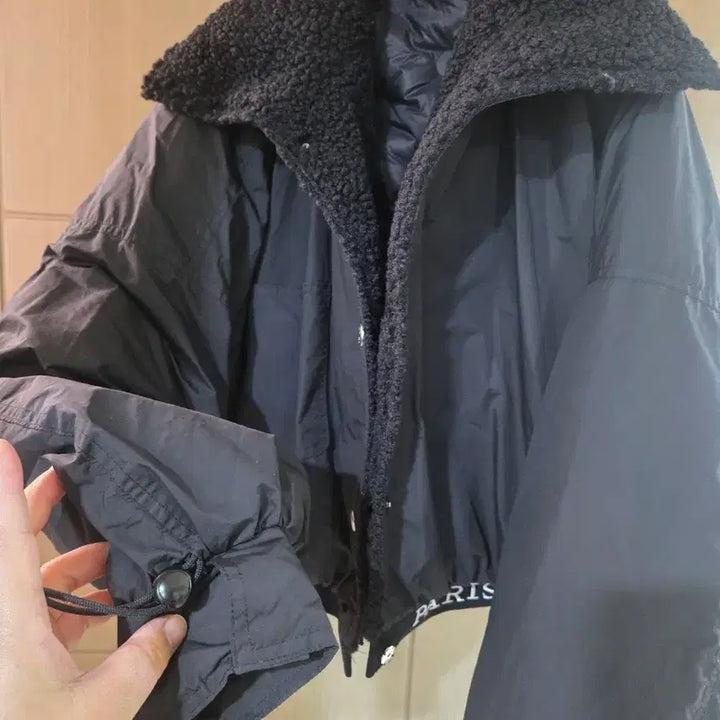 [BUNJANG] Black Short Padded Jacket / 숏패딩뽀글이