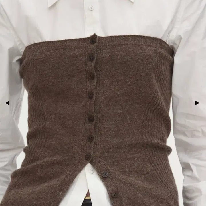 [BUNJANG] Tonywack Merino Wool Knit Bustier / Tonywack 메리노 울 니트 뷔스티에