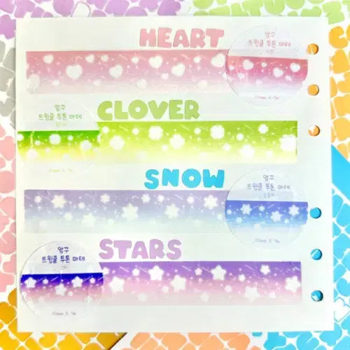 [BUNJANG] Anggu Twinkle Two-Tone Masking Tape Set / 앙꾸 트윙클 투톤 마테 4종