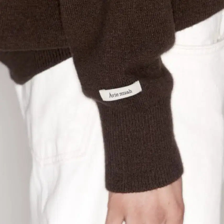 [BUNJANG] Abieumua Cashmere Double Layer Collar Sweater / (2) 아비에무아 캐시미어 더블레이어 카라 스웨터