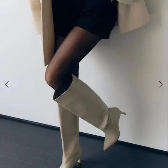 [BUNJANG] SIE Lhou.Jena Eggnog Long Boots / SIE시에 Lhou.Jena 롱부츠 235mm eggnog