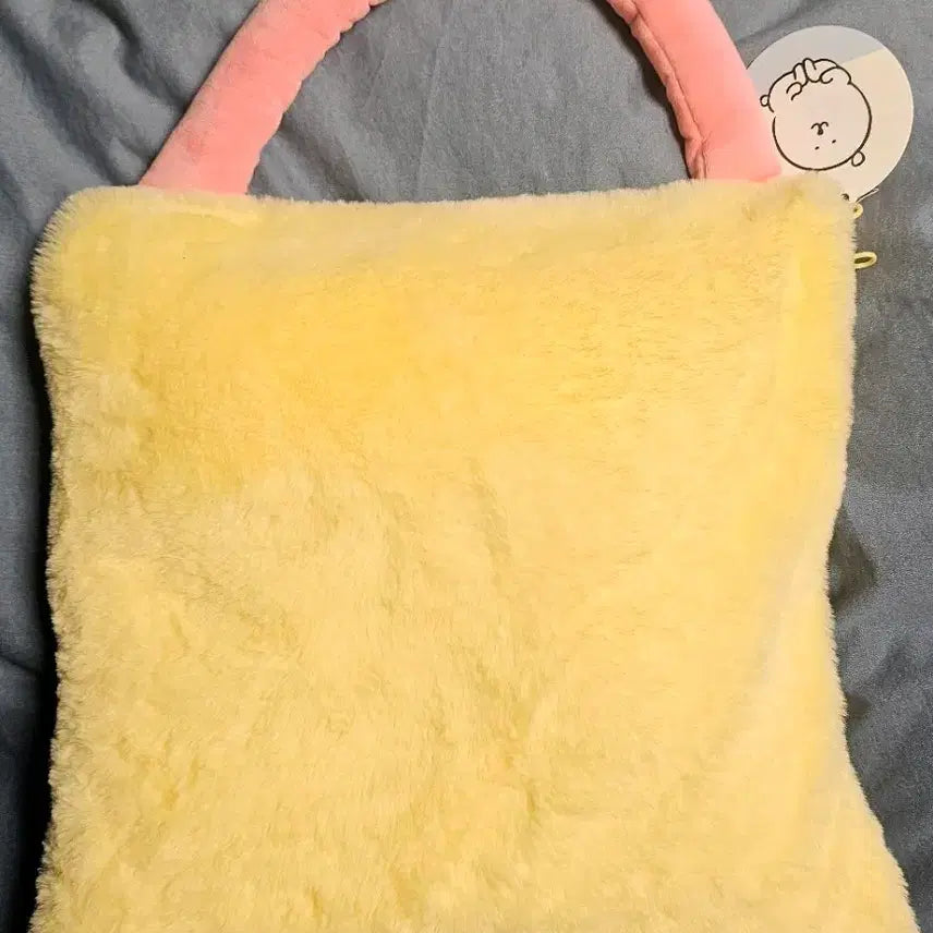 [BUNJANG] Joke Bear Nongdamgom Blanket Pouch Bag / Joke Bear 죠크베어 농담곰 담요 파우치 가방 하늘색/노란색