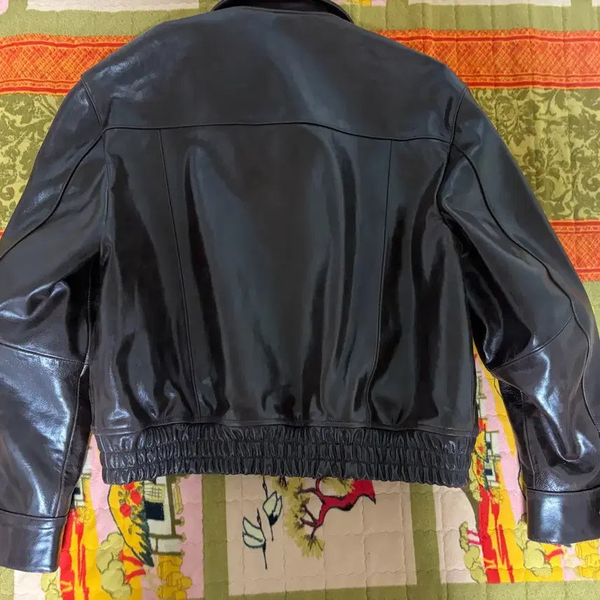 [BUNJANG] Elmood Coated Lambskin Leather Blouson Jacket Brown / 엘무드 코티드 램스킨 레더 블루종 자켓 브라운