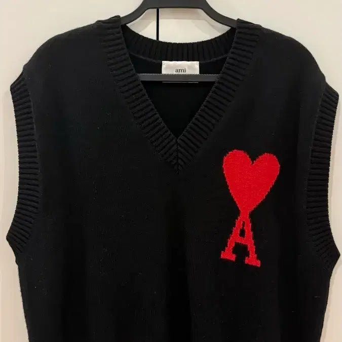 [BUNJANG] Authentic Ami Intarsia Knit Vest / [정품] 아미 인타르시아 니트 조끼