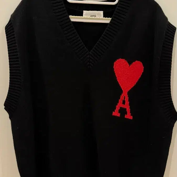 [BUNJANG] Authentic Ami Intarsia Knit Vest / [정품] 아미 인타르시아 니트 조끼