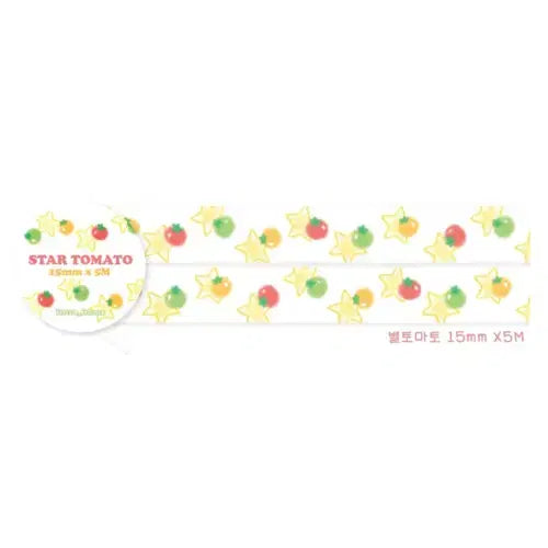 [BUNJANG] 프프 Star Tomato Washi Tape / 프프 별토마토 마테