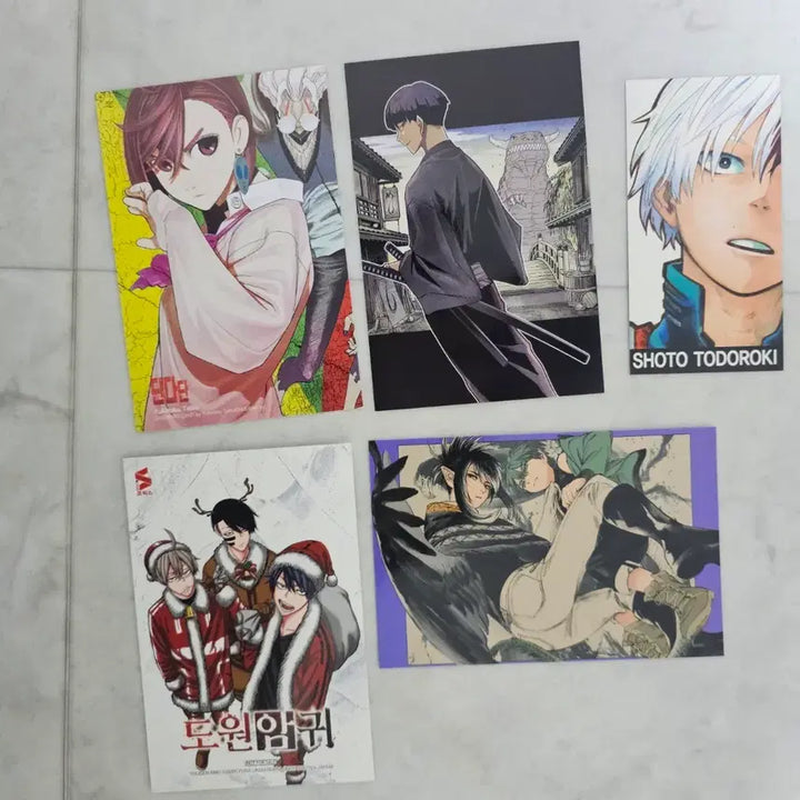 [BUNJANG] Boy's Comic Bundle Set Postcard POB / 소년만화 엽서 특전 일괄