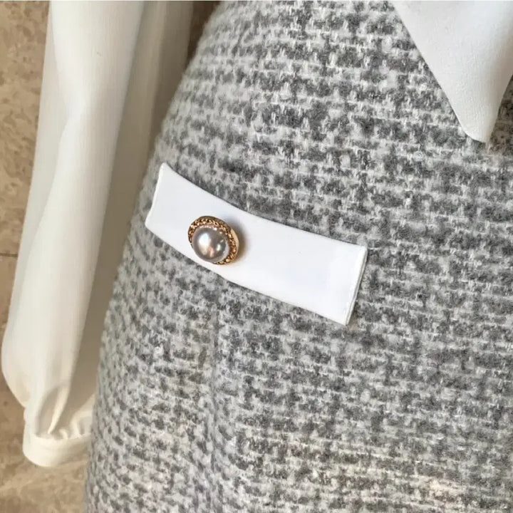 [BUNJANG] Ribbon Tie Wool Dress / 리본타이 울 원피스 (새상품)
