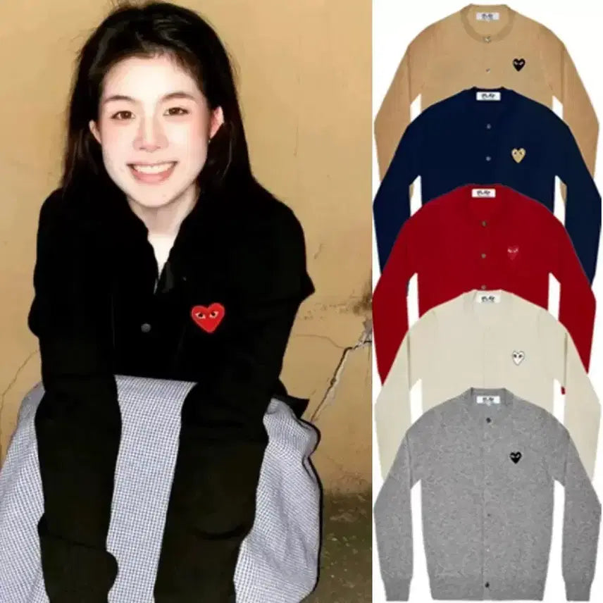 [BUNJANG] Comme des Garcons Cashmere Knit Cardigan / 정품)꼼데가르송 가디건 봄여름 캐시미어 니트 라운드넥 브이넥