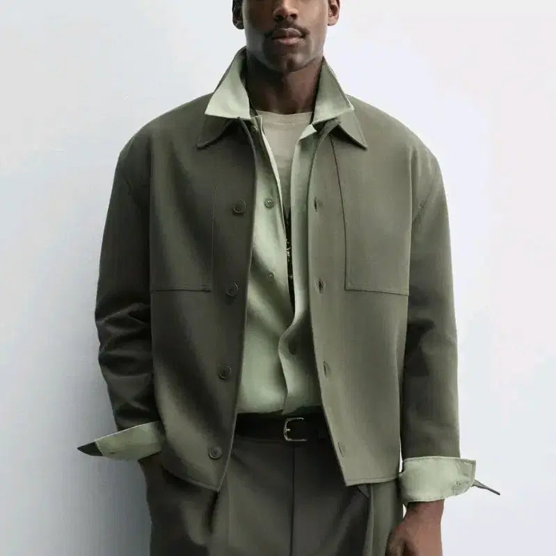 [BUNJANG] ZARA Oversized Shirt Khaki Green / M) 자라 25fw 박시핏 오버셔츠 카키색 6861 390 초록