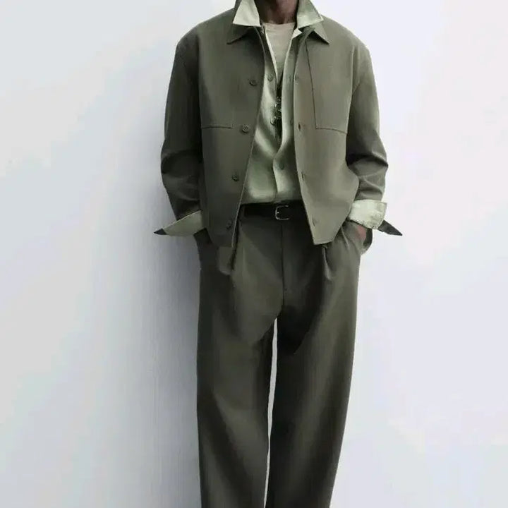 [BUNJANG] ZARA Oversized Shirt Khaki Green / M) 자라 25fw 박시핏 오버셔츠 카키색 6861 390 초록