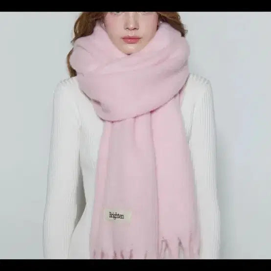 [BUNJANG] Brighten Pink Muffler / Brighten 핑크색 머플러