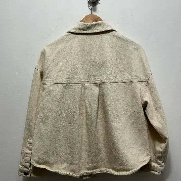 [BUNJANG] ZARA Ivory Denim Oversized Jacket S / 자라 아이보리 데님 오버핏 자켓 S