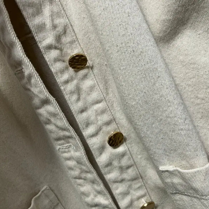 [BUNJANG] ZARA Ivory Denim Oversized Jacket S / 자라 아이보리 데님 오버핏 자켓 S