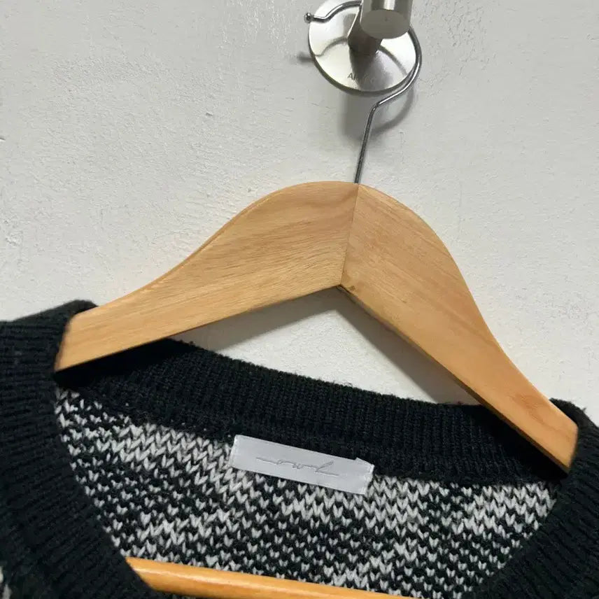 [BUNJANG] Houndstooth Check Knit Cardigan / 하운드투스 체크 니트 가디건