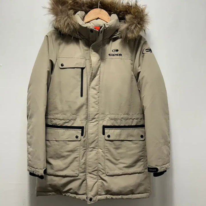 [BUNJANG] Aider Hooded Fur Padded Jacket Beige M / 아이더 후드 퍼 패딩 자켓 베이지 M