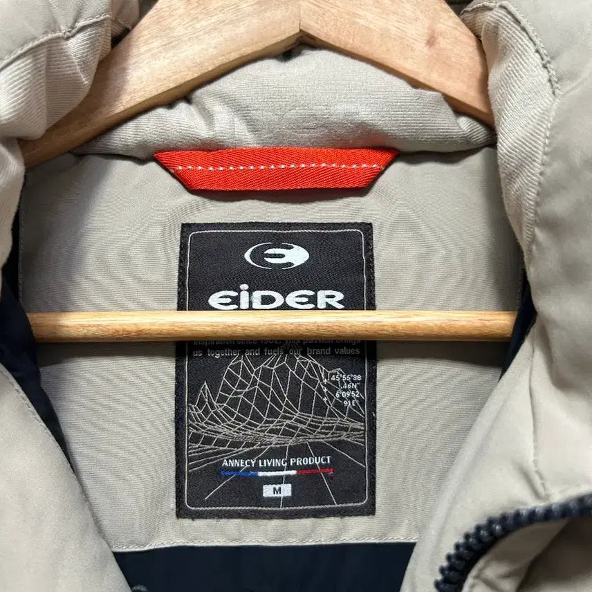[BUNJANG] Aider Hooded Fur Padded Jacket Beige M / 아이더 후드 퍼 패딩 자켓 베이지 M