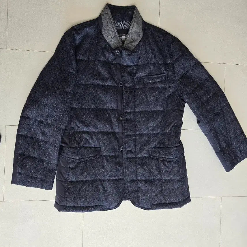 [BUNJANG] Crocodile Navy Quilted Jacket / 크로커다일 네이비 퀼팅 자켓