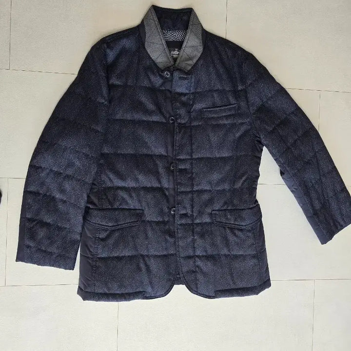 [BUNJANG] Crocodile Navy Quilted Jacket / 크로커다일 네이비 퀼팅 자켓