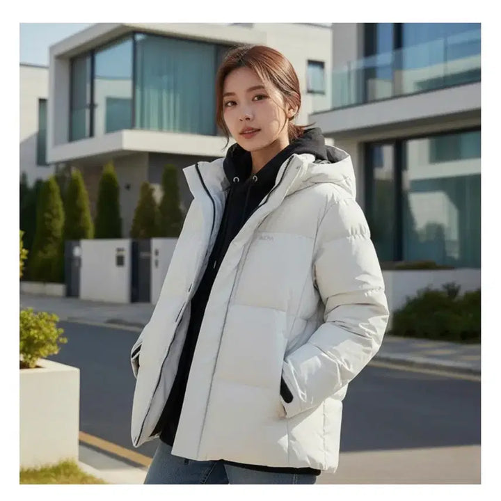 [BUNJANG] Nepa Light Gray Duck Down Padded Jacket (Size 85) / 네파 라이트그레이 다운 패딩 덕다운 85사이즈