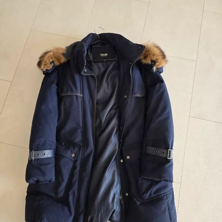 [BUNJANG] Women's Navy Long Padded Jacket / 여성 네이비 롱 패딩 점퍼