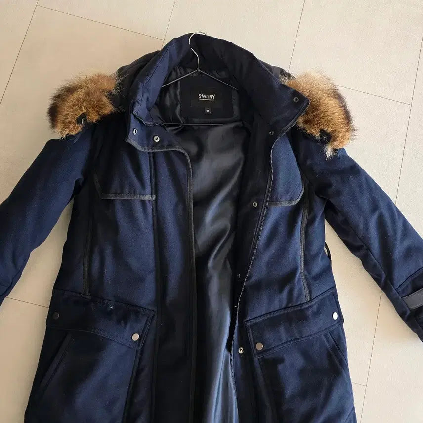 [BUNJANG] Women's Navy Long Padded Jacket / 여성 네이비 롱 패딩 점퍼