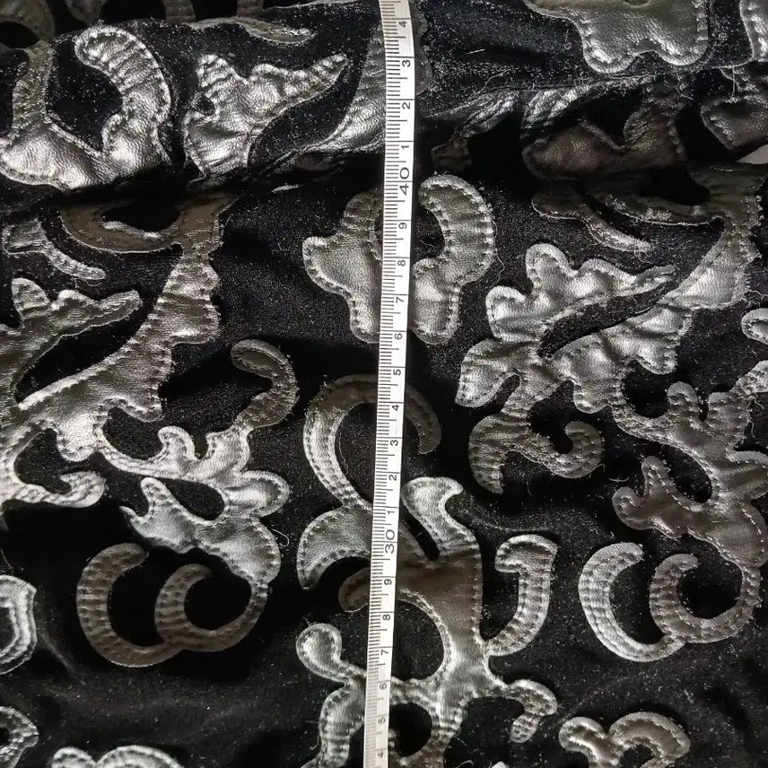 [BUNJANG] ZARA Black Floral Velvet Blouse Top / 자라 블랙 플라워 벨벳 블라우스 탑