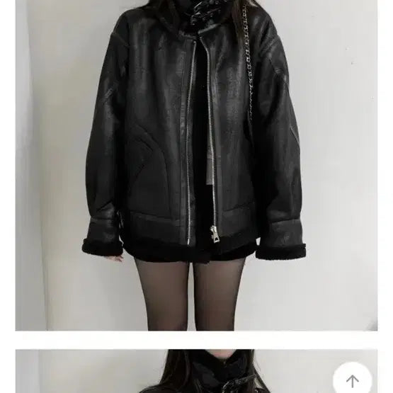 [BUNJANG] Unisex Faux Leather Jacket / 무스탕 팝니다!!