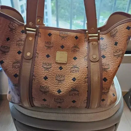 [BUNJANG] MCM Visetos Tote Bag Brown / MCM 정품 비세토스 토트백 브라운