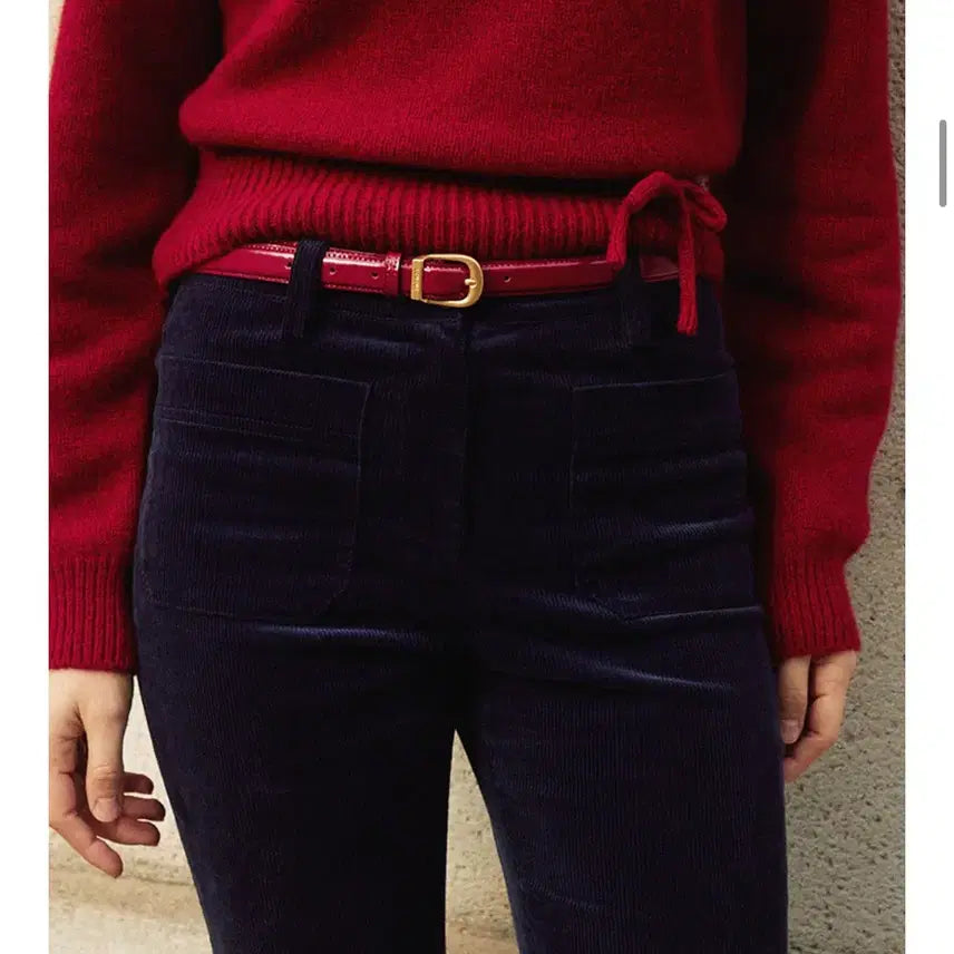 [BUNJANG] Le Mémé Corduroy French Pants - Navy M / (새상품) 르메메 코듀로이 프렌치 팬츠 / 네이비 M / Petit Fr