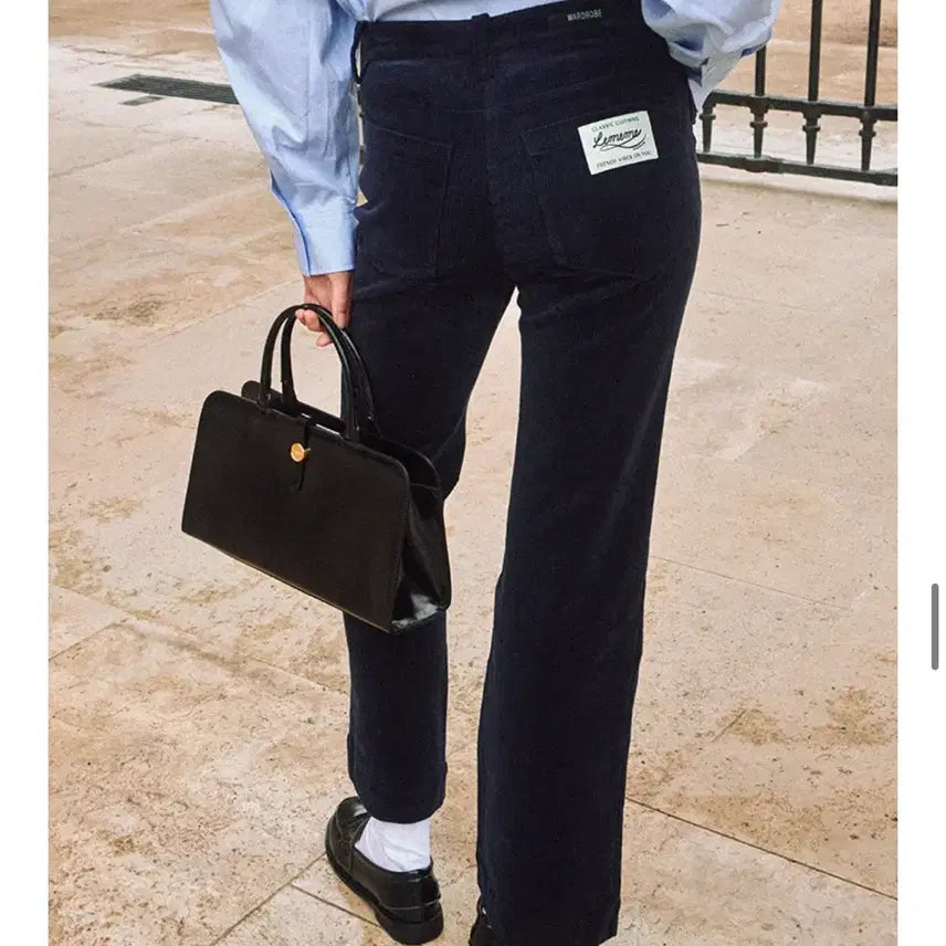 [BUNJANG] Le Mémé Corduroy French Pants - Navy M / (새상품) 르메메 코듀로이 프렌치 팬츠 / 네이비 M / Petit Fr