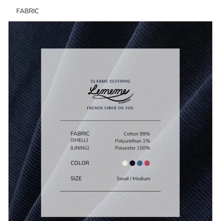 [BUNJANG] Le Mémé Corduroy French Pants - Navy M / (새상품) 르메메 코듀로이 프렌치 팬츠 / 네이비 M / Petit Fr