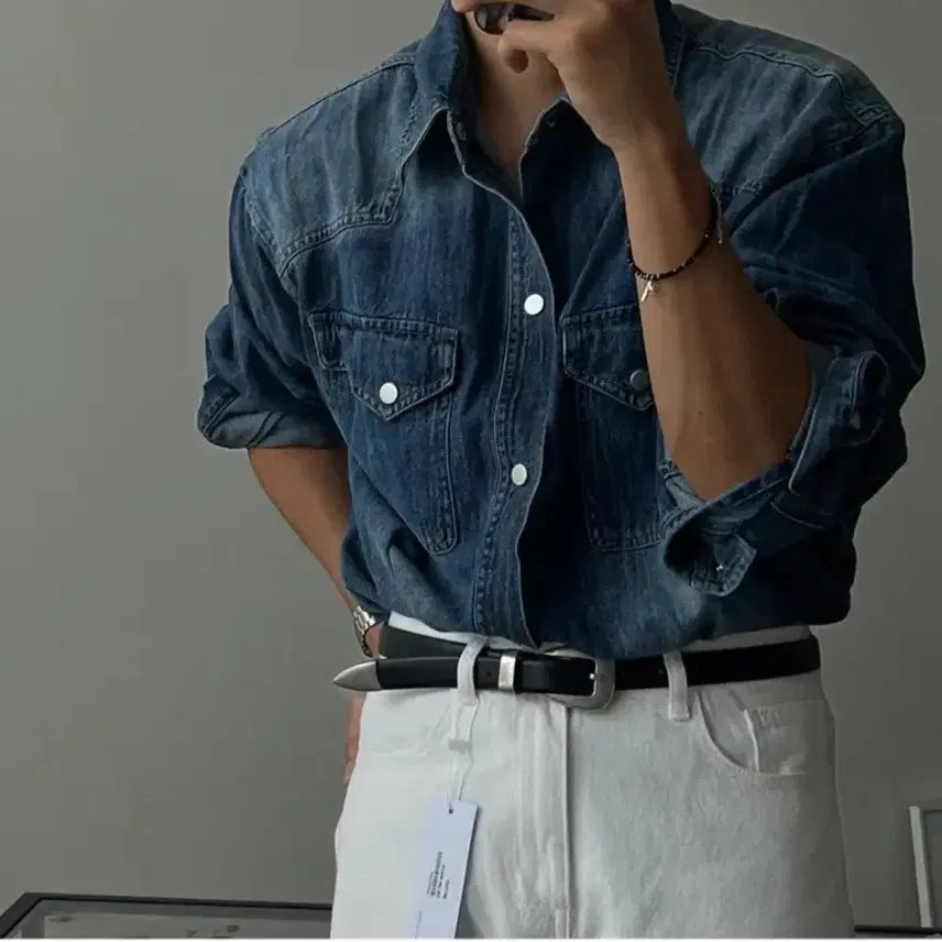 [BUNJANG] Denim Shirt / 데님 셔츠 남방 청셔츠