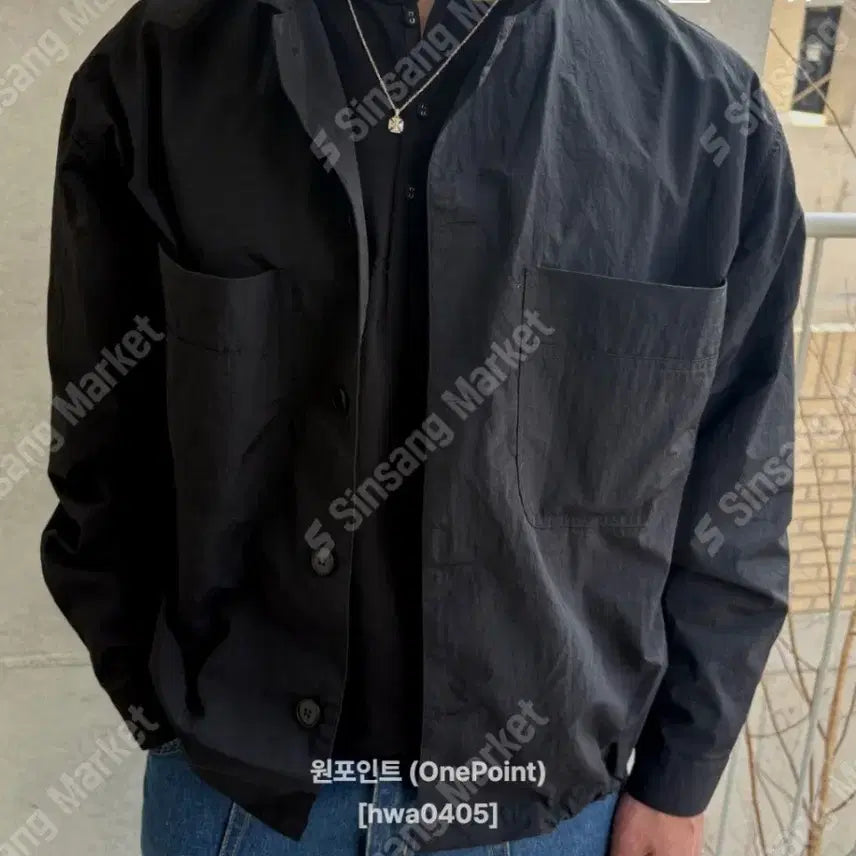 [BUNJANG] Unbranded Henley Long Sleeve T-shirt / 헨리넥 긴팔 티셔츠 블랙(새상품)남자맨투맨