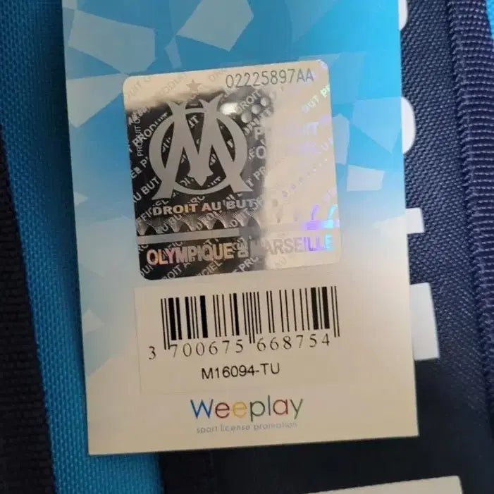 [BUNJANG] Olympique de Marseille Backpack Sky Blue / 올랭피크 드 마르세유 백팩 하늘색